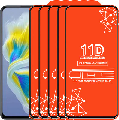 Roxel Edge To Edge Tempered Glass for Tecno Camon 18 Premier(Pack of 5)