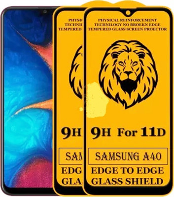 1DOLLAR Edge To Edge Tempered Glass for Samsung Galaxy A40 80 -11D Glass -9H-11D(Pack of 2)