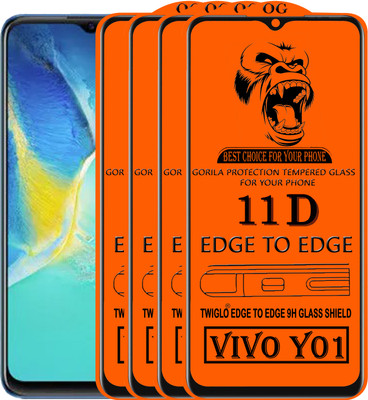 TWIGLO Edge To Edge Tempered Glass for VIVO Y01(Pack of 4)
