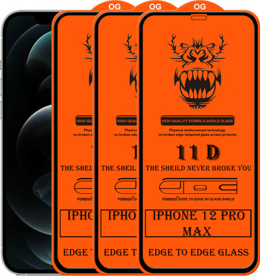 Forego Edge To Edge Tempered Glass for Apple iPhone 12 Pro Max(Pack of 3)