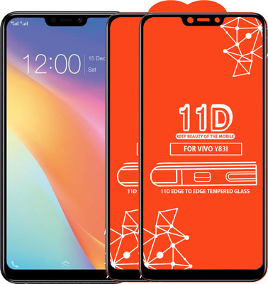Qyist Edge To Edge Tempered Glass for Vivo Y83I(Pack of 2)