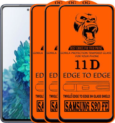 TWIGLO Edge To Edge Tempered Glass for SAMSUNG S20 FE(Pack of 3)