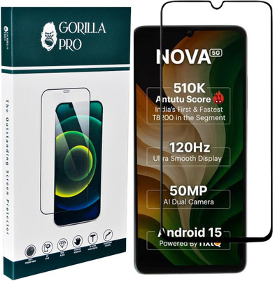 GORILLA PRO Edge To Edge Tempered Glass for Ai+ Nova 5G, Ai+ Nova(Pack of 1)