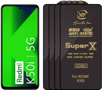 GDMA Edge To Edge Tempered Glass for MI K50i(Pack of 4)