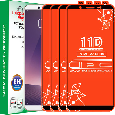 Laxdom Edge To Edge Tempered Glass for VIVO V7 Plus(Pack of 4)