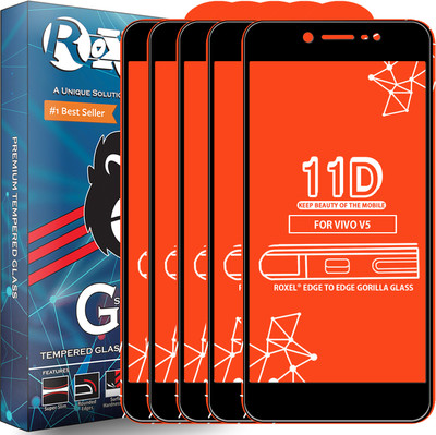 Roxel Edge To Edge Tempered Glass for Vivo V5(Pack of 5)