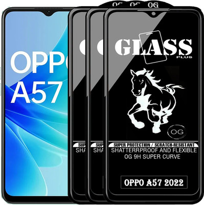 PFOAM Edge To Edge Tempered Glass for OPPO A57 2022(Pack of 3)