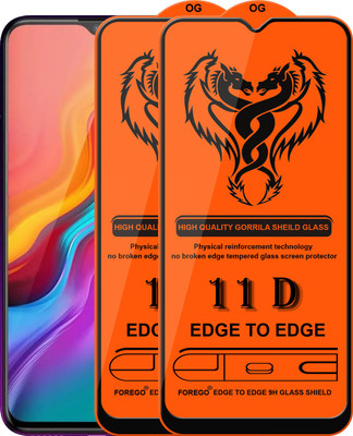 Forego Edge To Edge Tempered Glass for Infinix Hot 9 Play(Pack of 2)