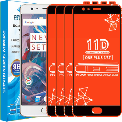 PFOAM Edge To Edge Tempered Glass for OnePlus 3(Pack of 4)