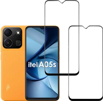 KARTRAY Edge To Edge Tempered Glass for itel A05s(Pack of 2)