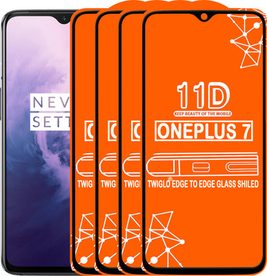 TWIGLO Edge To Edge Tempered Glass for ONEPLUS 7(Pack of 4)