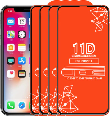 Roxel Edge To Edge Tempered Glass for Apple iPhone X(Pack of 4)