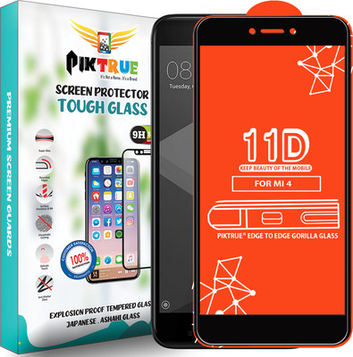 PikTrue Edge To Edge Tempered Glass for Mi Redmi 4(Pack of 1)