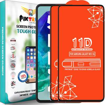 PikTrue Edge To Edge Tempered Glass for Samsung Galaxy M55 5G(Pack of 2)