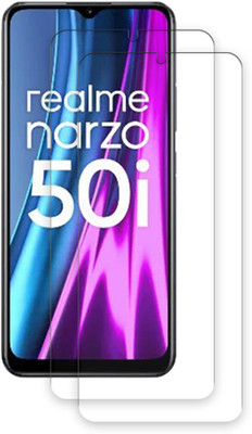ARBAN Edge To Edge Tempered Glass for Realme Narzo 50i TEMPERED GUARD FRONTP2(Pack of 2)