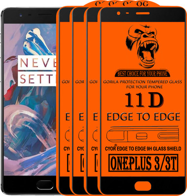 CYOR Edge To Edge Tempered Glass for OnePlus 3(Pack of 4)