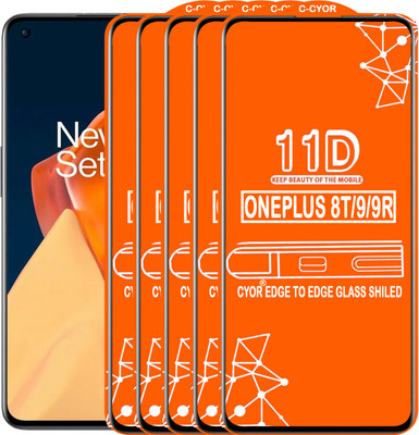 CYOR Edge To Edge Tempered Glass for ONEPLUS 9(Pack of 5)