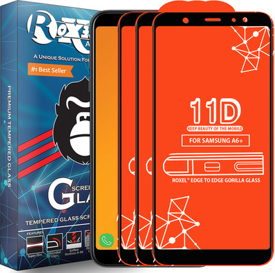 Roxel Edge To Edge Tempered Glass for Samsung Galaxy A6 Plus(Pack of 3)