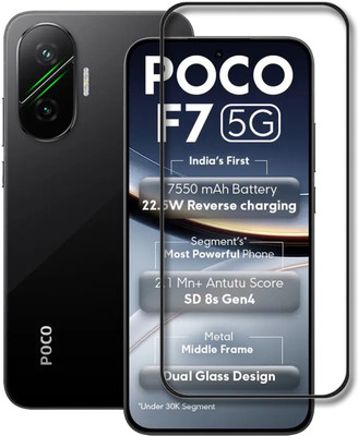 NSTAR Edge To Edge Tempered Glass for Poco F7 5G, POCO F7 5G(Pack of 1)