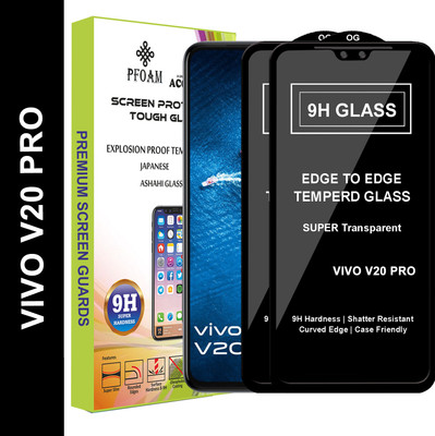 PFOAM Edge To Edge Tempered Glass for VIVO V20 PRO(Pack of 2)