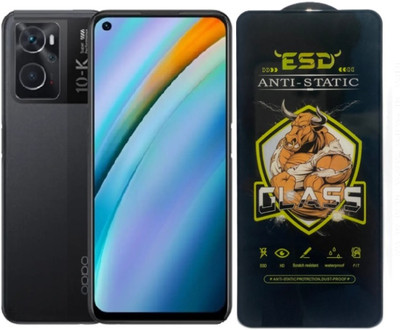 TELESHIELD Edge To Edge Tempered Glass for Oppo K10, ESD Glass, ESD Protector, Edge to Edge, Screen Protector(Pack of 1)