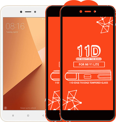 Qyist Edge To Edge Tempered Glass for Mi Redmi Y1 Lite(Pack of 2)