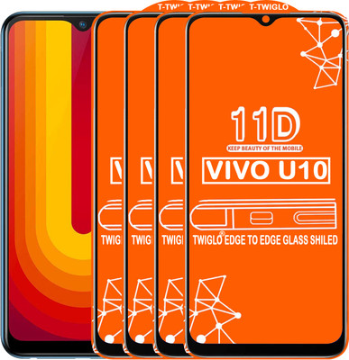 TWIGLO Edge To Edge Tempered Glass for VIVO U10(Pack of 4)