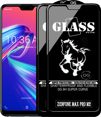 PFOAM Edge To Edge Tempered Glass for Asus Zenfone Max Pro M2(Pack of 2)