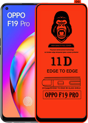 Laxdom Edge To Edge Tempered Glass for OPPO F19 PRO(Pack of 1)