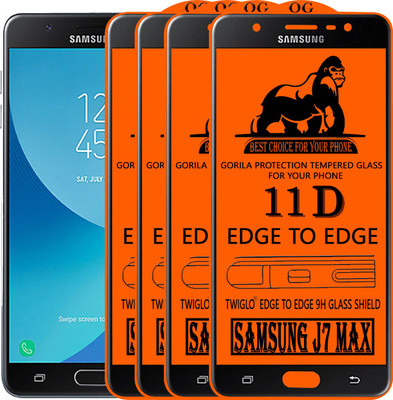 TWIGLO Edge To Edge Tempered Glass for Samsung Galaxy J7 Max(Pack of 4)