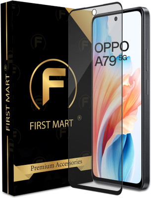 FIRST MART Edge To Edge Tempered Glass for Oppo A79 5G, Oppo F23 5G, Oppo A58 5G, Matte Finish Black Border Glass(Pack of 1)