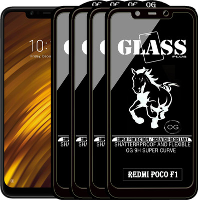 PFOAM Edge To Edge Tempered Glass for POCO F1(Pack of 4)