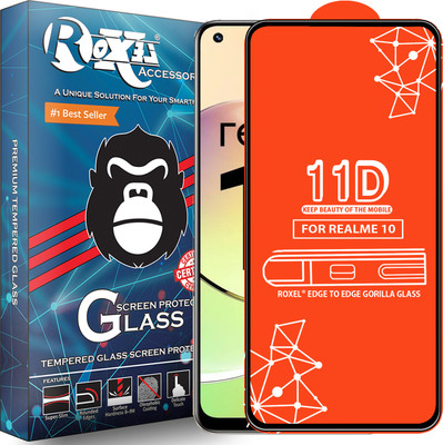 Roxel Edge To Edge Tempered Glass for Realme 10(Pack of 1)