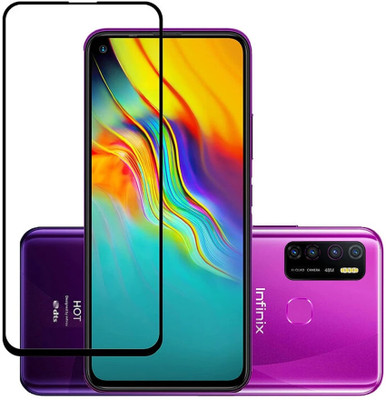 Palio Edge To Edge Tempered Glass for infinix Hot 9, Infinix Hot 8, Hot 9, Hot 8, infinix Hot 9(Pack of 1)