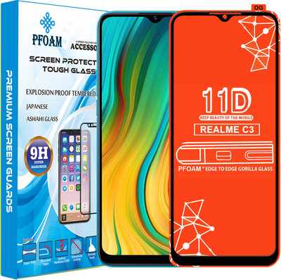 PFOAM Edge To Edge Tempered Glass for REALME C3(Pack of 1)