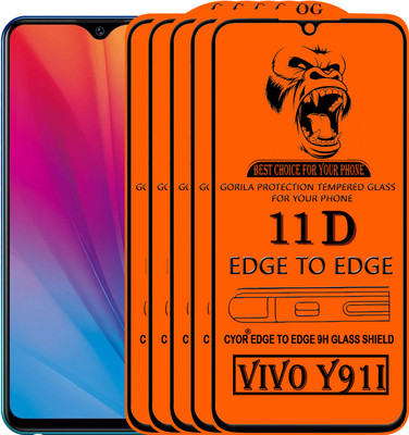 CYOR Edge To Edge Tempered Glass for VIVO Y91I(Pack of 5)
