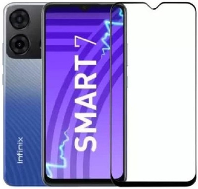 ChutPutMart Edge To Edge Tempered Glass for infinix Smart 7 Full Glue Coverage(Pack of 1)