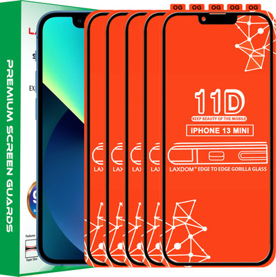 Laxdom Edge To Edge Tempered Glass for APPLE IPHONE 13 MINI(Pack of 5)
