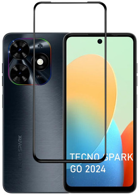 FwellT Edge To Edge Tempered Glass for Tecno Spark Go(Pack of 1)