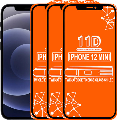 TWIGLO Edge To Edge Tempered Glass for IPHONE 12 MINI(Pack of 3)