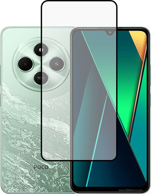 VISHRN Edge To Edge Tempered Glass for POCO C75 5G,POCO C75(Pack of 1)