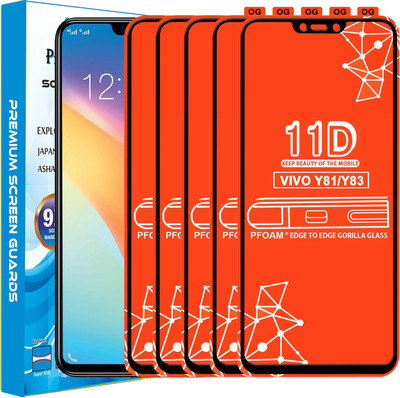 PFOAM Edge To Edge Tempered Glass for Vivo Y81(Pack of 5)