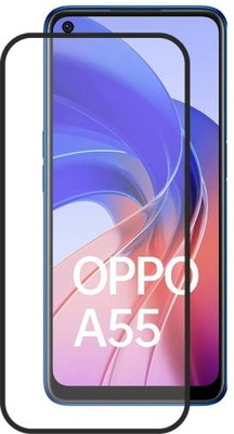 O2MG Edge To Edge Tempered Glass for OPPO A55(Pack of 1)