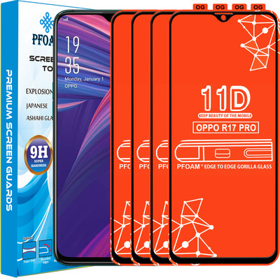 PFOAM Edge To Edge Tempered Glass for OPPO R17 PRO(Pack of 4)