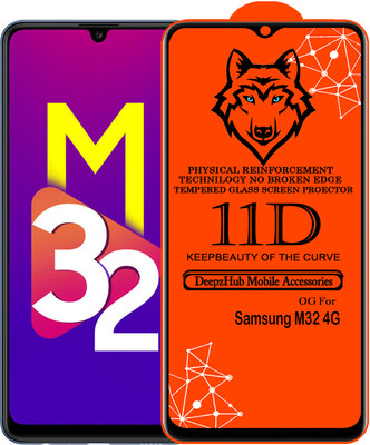 DeepzHub Edge To Edge Tempered Glass for Samsung M32 4G(Pack of 1)