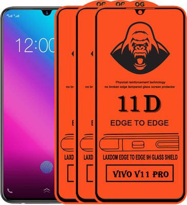 Laxdom Edge To Edge Tempered Glass for Vivo V11 Pro(Pack of 3)