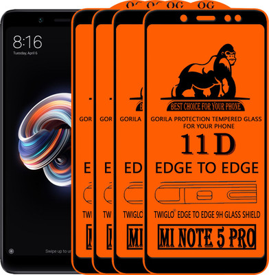 Pluto Edge To Edge Tempered Glass for Mi Redmi Note 5 Pro(Pack of 2)