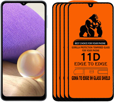 GDMA Edge To Edge Tempered Glass for SAMSUNG A32(Pack of 5)