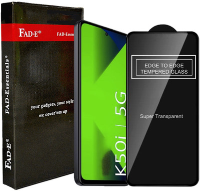 FAD-E Edge To Edge Tempered Glass for Redmi K50i 5G(Pack of 1)