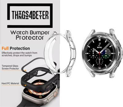 JIMIT Edge To Edge Tempered Glass for Samsung Galaxy Watch Active 4 46mm(Pack of 1)